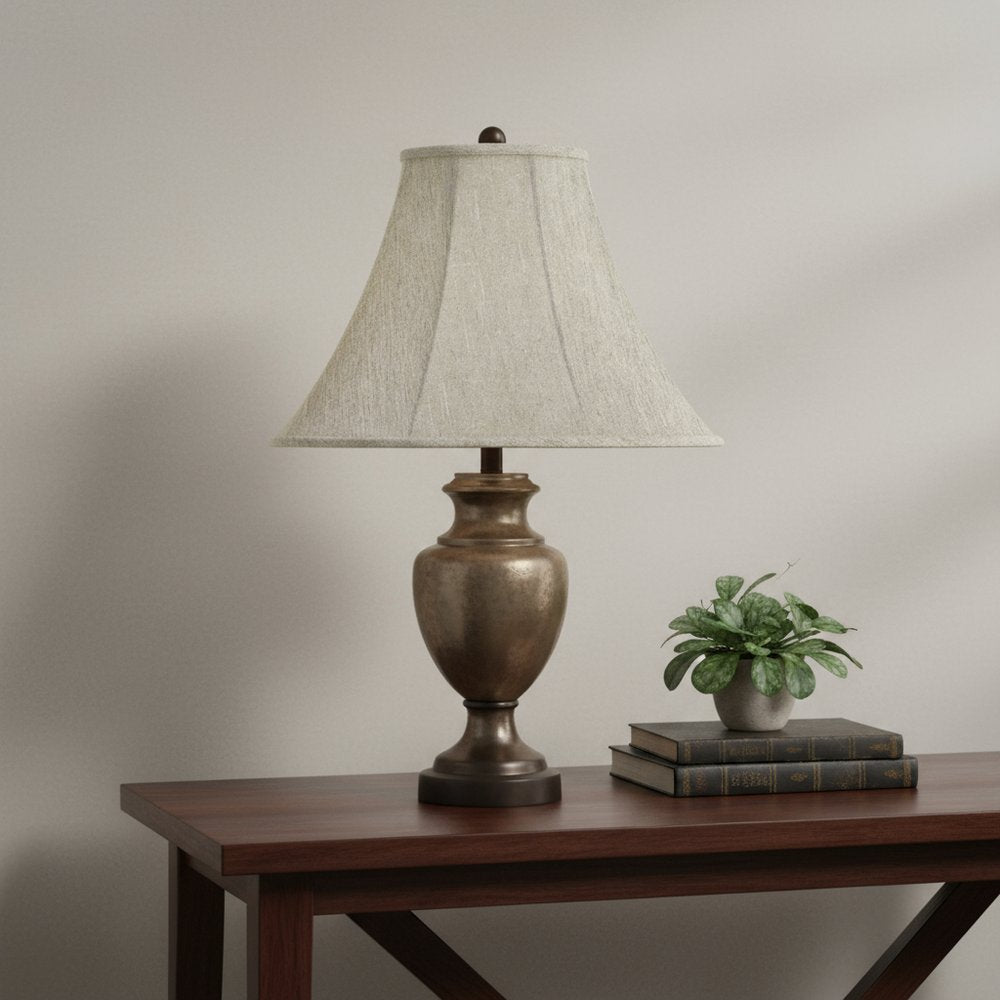 Light Gray Linen Plain Bell Lamp Shade