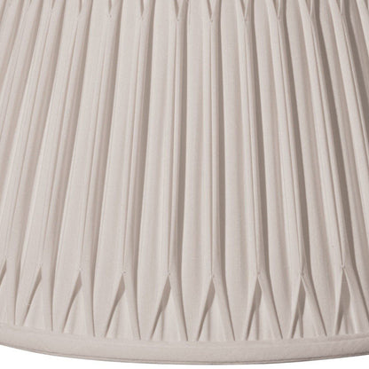 Cream Shantung Silk Pleated Drum Lamp Shade