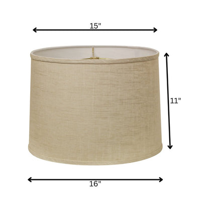 Light Yellow Linen Drum Lamp Shade