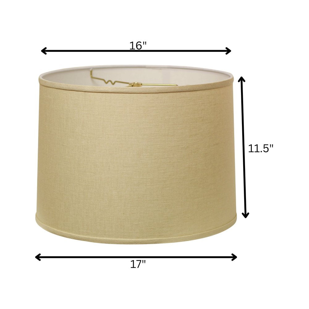 Beige Linen Drum Lamp Shade