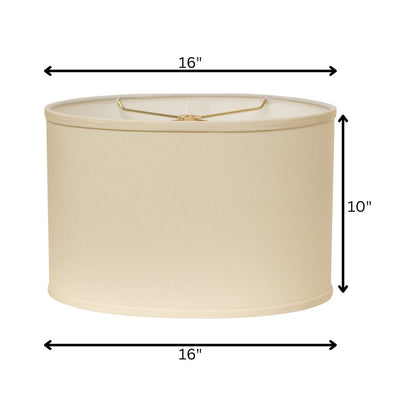 Ivory No Slub Innsbruck Oval Lamp Shade