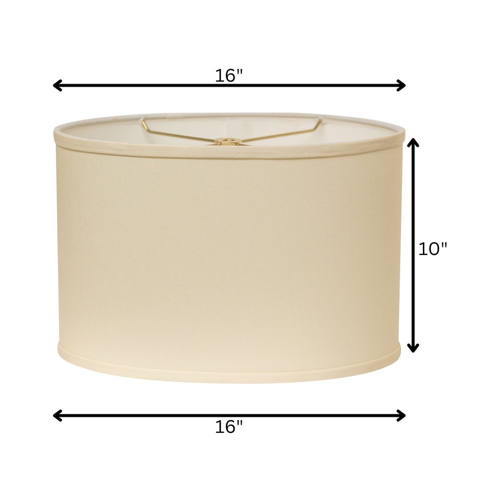 Ivory No Slub Innsbruck Oval Lamp Shade