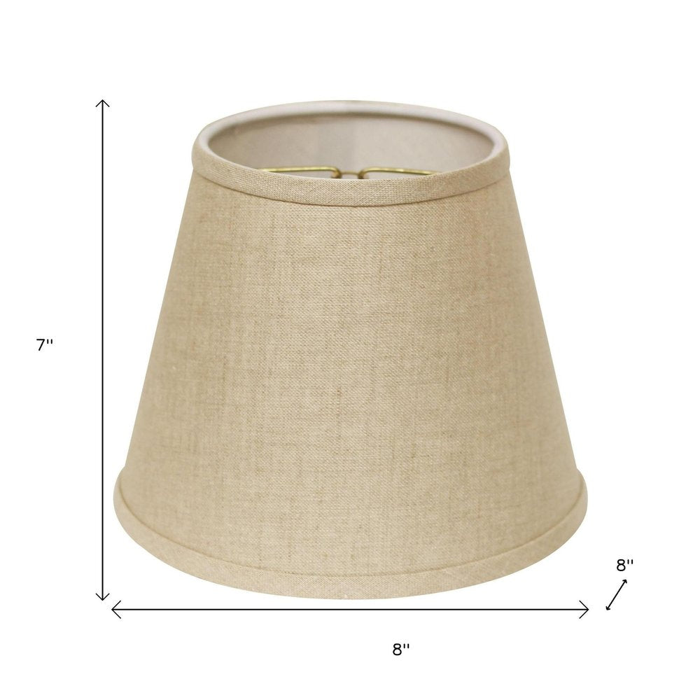 8" Dark Wheat Hardback Empire Linen Lampshade