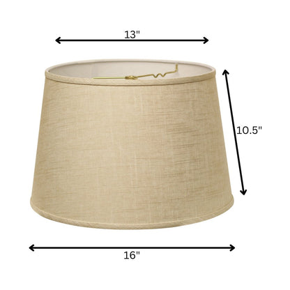 16" Light Wheat Rounded Empire Slanted Linen Lampshade