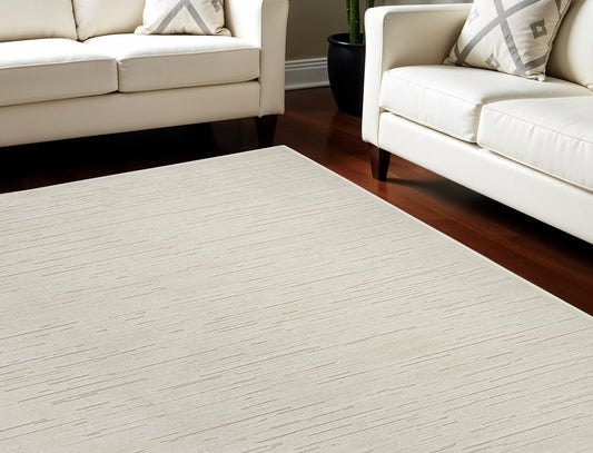 8' X 10' Beige Geometric Area Rug