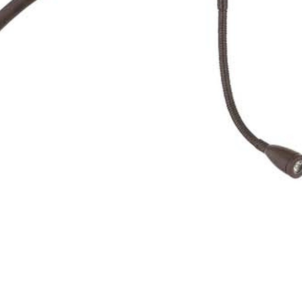 68" Rust Metal Reading Floor Lamp With Gray Fabric Empire Shade