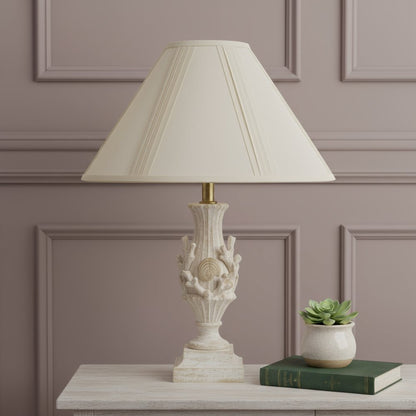 Off White Linen Pleated Empire Lamp Shade