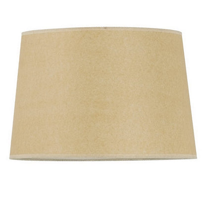 Tan Paper Plain Drum Lamp Shade