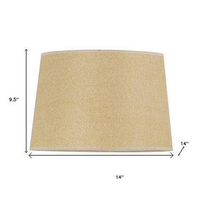Tan Paper Plain Drum Lamp Shade