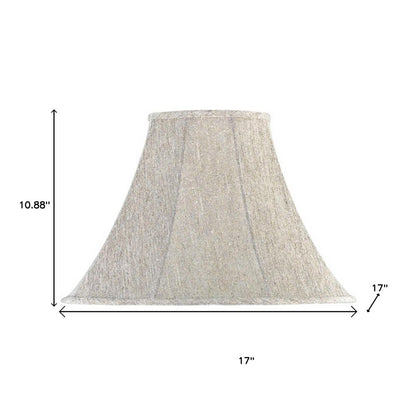 Light Gray Linen Plain Bell Lamp Shade