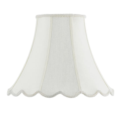 Eggshell Linen Piped Bell Lamp Shade