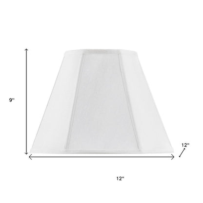 White Linen Piped Empire Lamp Shade