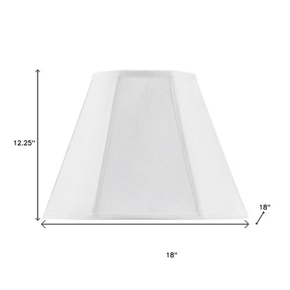 White Linen Piped Empire Lamp Shade