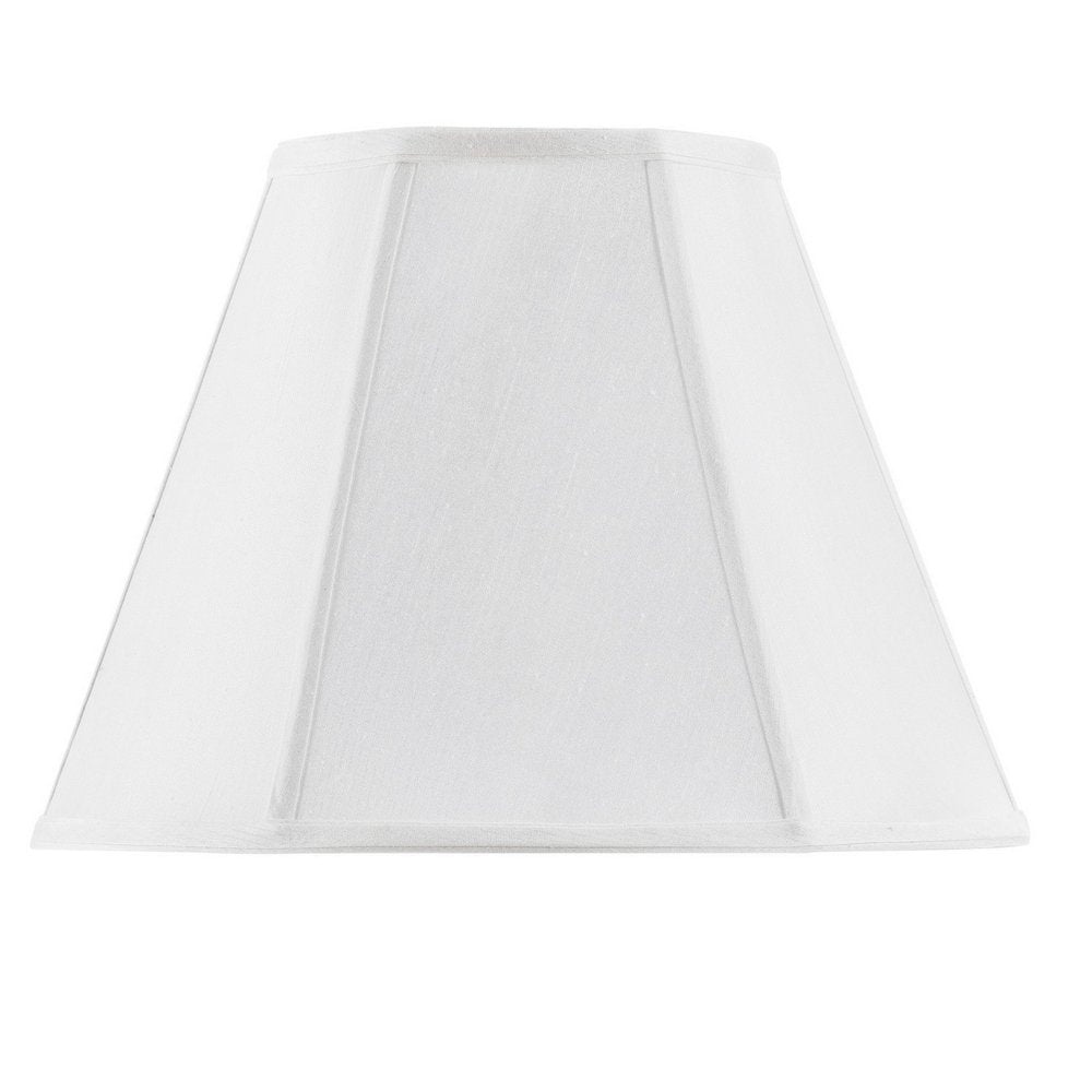 White Linen Piped Empire Lamp Shade