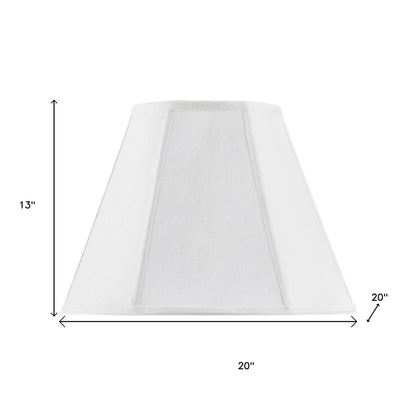 White Linen Piped Empire Lamp Shade