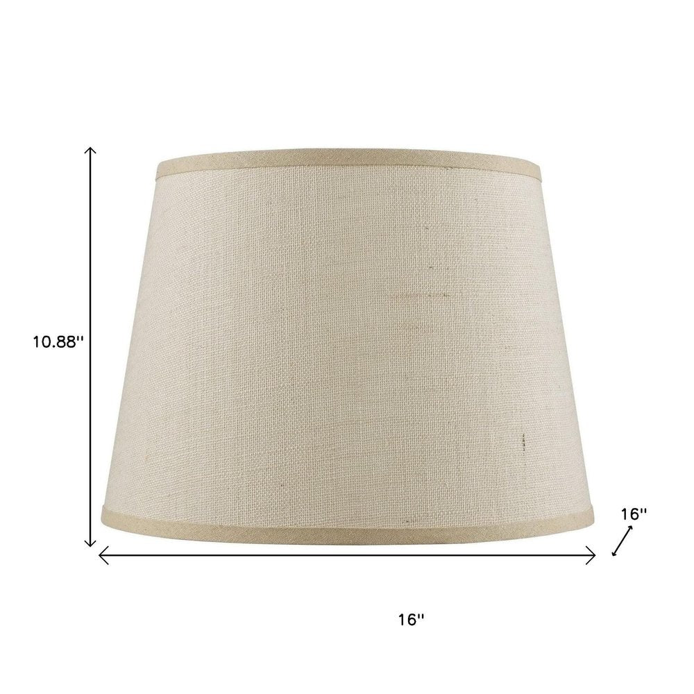 Light Brown Burlap Plain Drum Lamp Shade