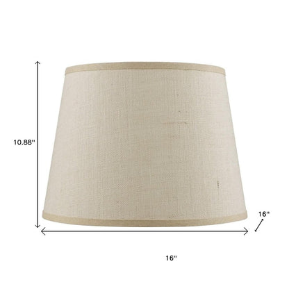 Light Brown Burlap Plain Drum Lamp Shade