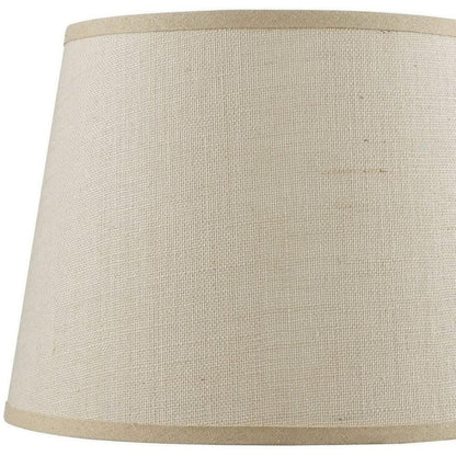 Light Brown Burlap Plain Drum Lamp Shade