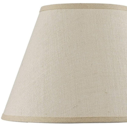 Light Brown Burlap Plain Drum Lamp Shade