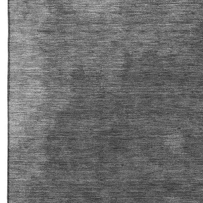 5' X 8' Gray Silver And Charcoal Abstract Washable Area Rug With UV Protection